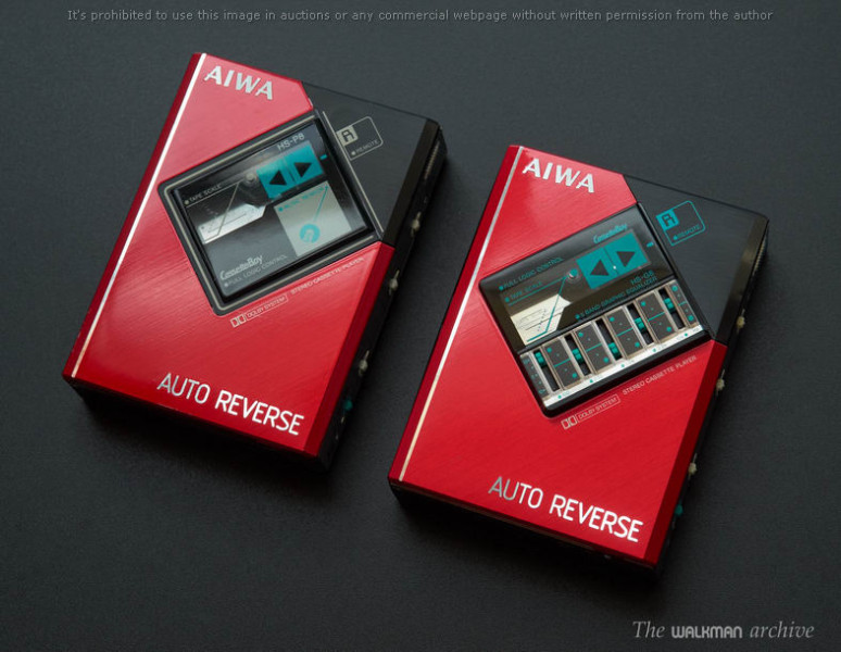 AIWA Walkman HS-G08 & P08 Red