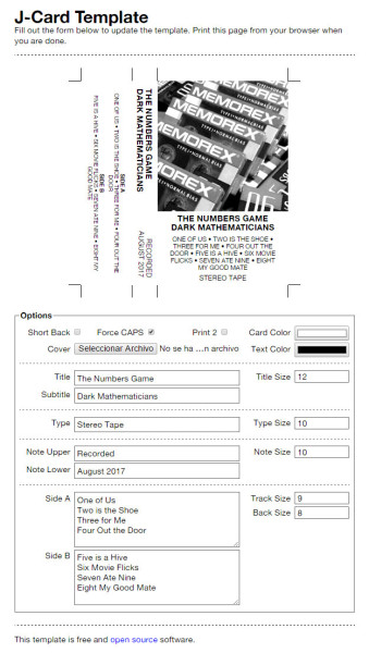 Online J-card template makes it so easy! | The Walkman Archive
